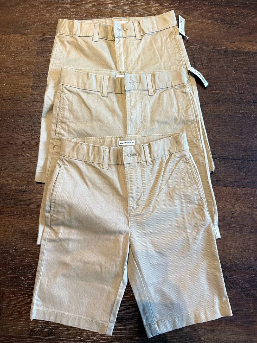 Amazon Essentials Boys 8 Slim Khaki Shorts 3 Pack NWT School Uniform Chino